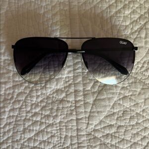 Quay Black Aviator Sunglasses